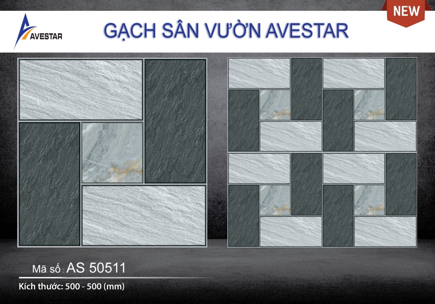 Gạch lát sân vườn cao cấp AS 50511