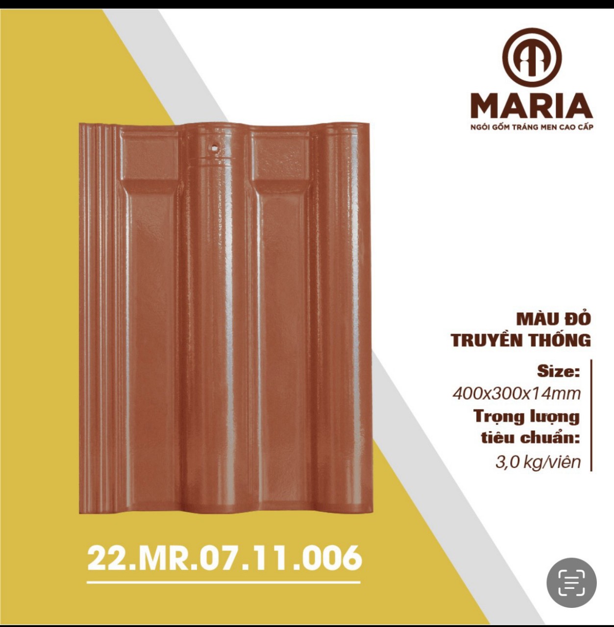 Ngói 1 vít nhãn hiệu MARIA - Ảnh 5