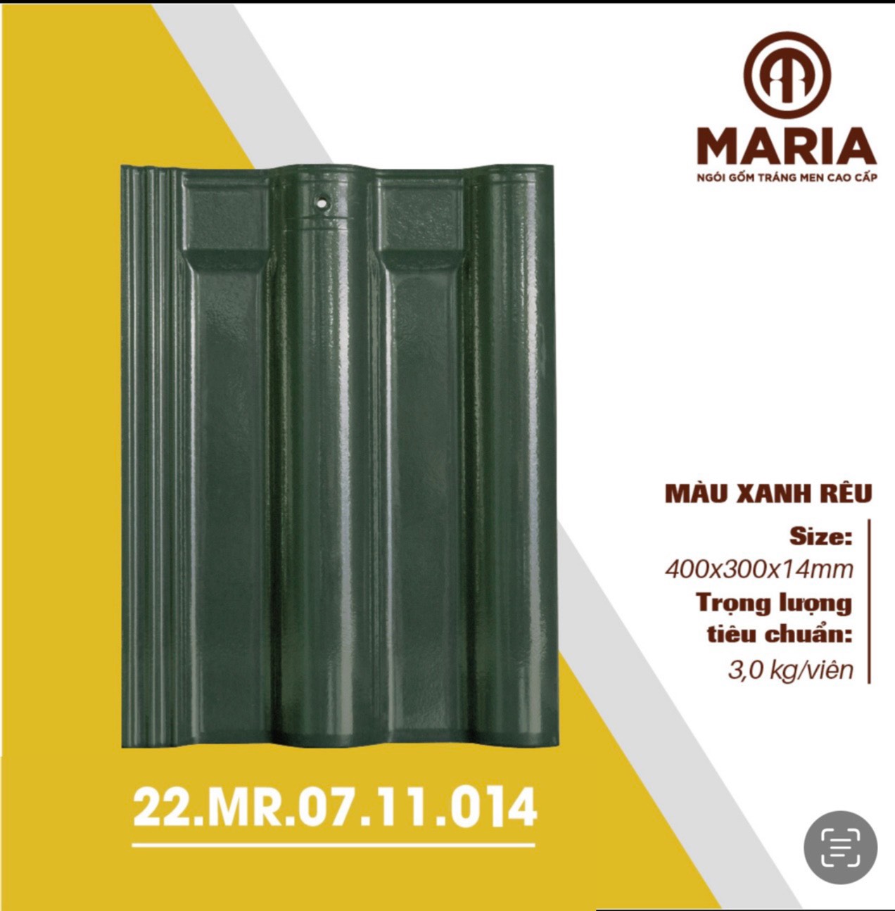 Ngói 1 vít nhãn hiệu MARIA - Ảnh 4